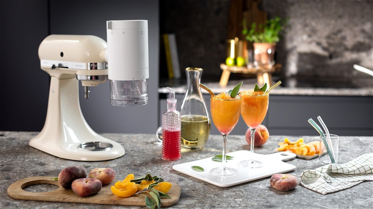 Peach Bellini Granita shaved ice with the shave ice attachment | Recipe | KitchenAid