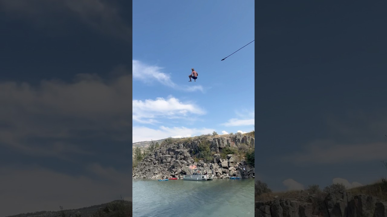 SEXTUPLE backflip off rope swing!