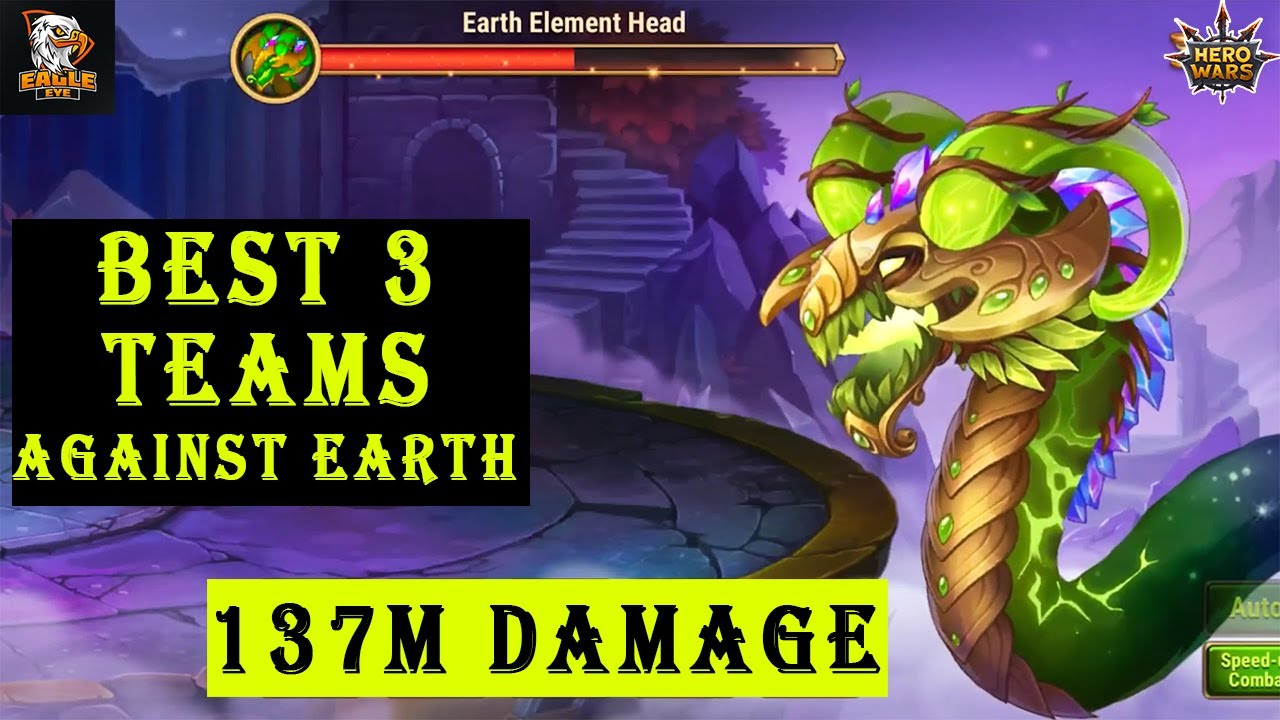 Three Best Team For Earth Legendary Hydra Head | Hero Wars Mobile