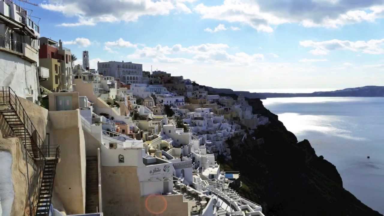 Skylight fireworks - Santorini