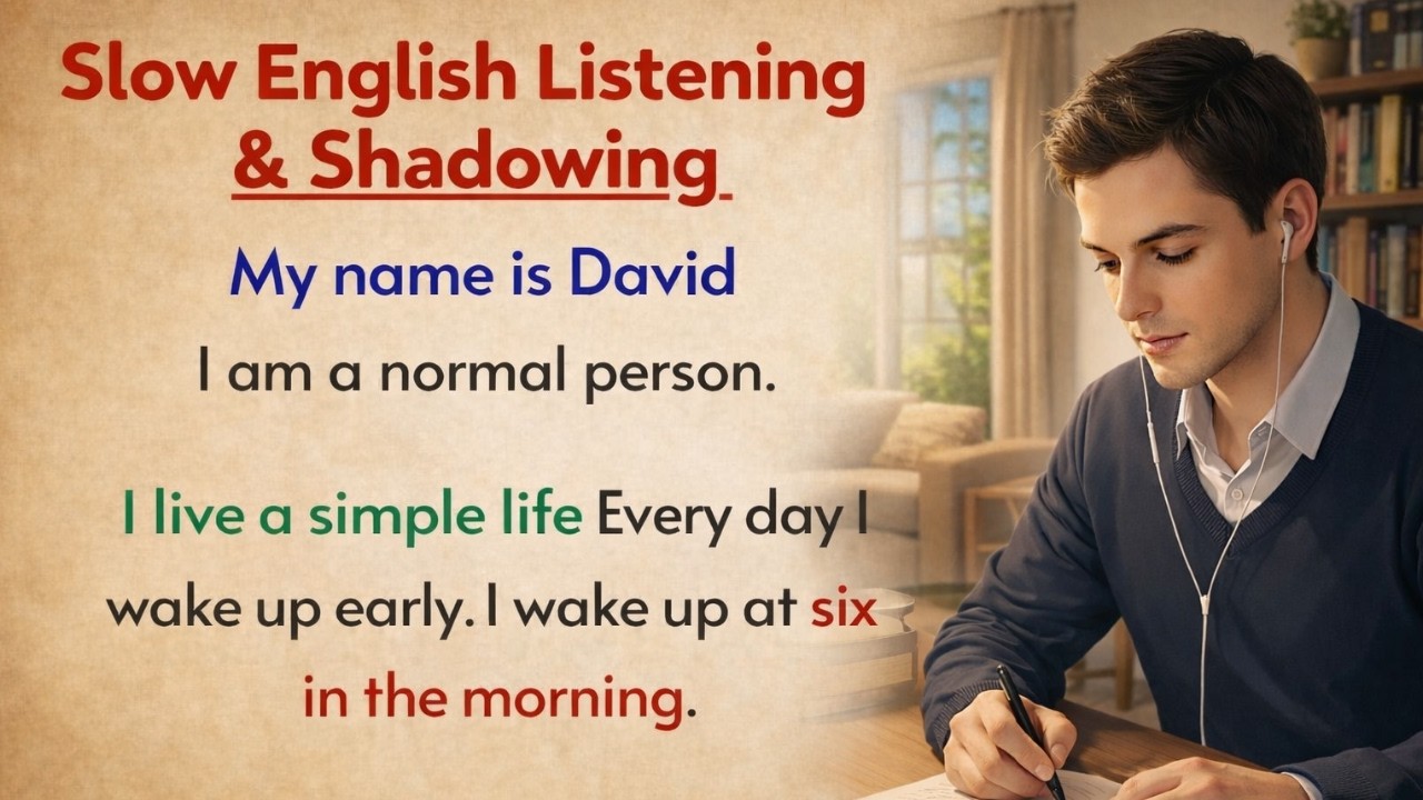 Slow English Practices || Improve English Speaking Skills | Step-by-Step Slow English Practices