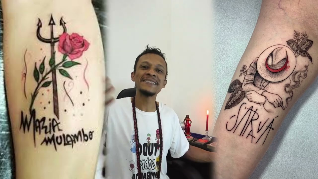 TATUAGEM DE EXU E POMBA GIRA PODE