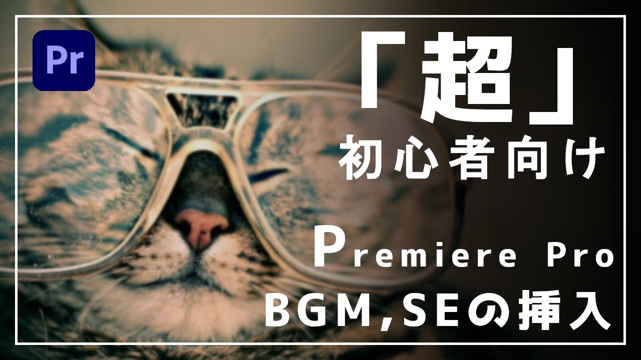Premiere pro「超」初心者向け　BGM,SEの挿入　【動画編集講座】