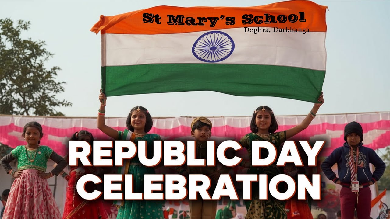 🇮🇳 26 January Republic Day  | St. Mary’s School Doghra Darbhanga | Speech | Dance | Flag Hoisting 🇮🇳