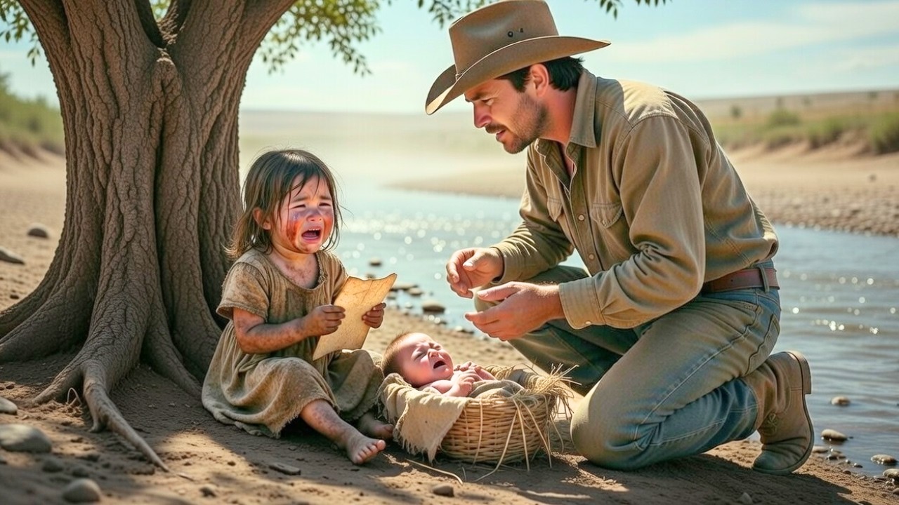 Abandoned Beside the Water — Two Little Girl Found a New Life with a Cowboy