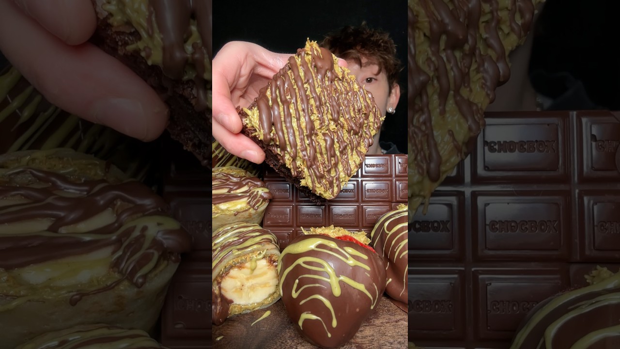 which one you choosin&rsquo;?!? 🍫 #mukbang #asmr #dubaichocolate #chocolate #dessert #shorts