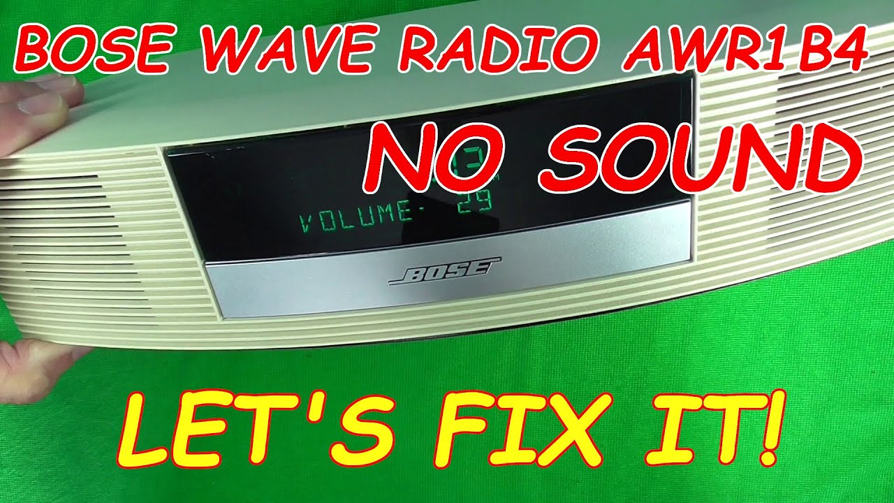 How to fix a Bose Wave Radio AWR1B4 with no sound & remote control intermittent
