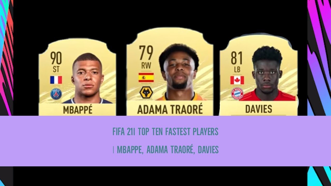 Fifa 21 | Top Ten Fastest Players 😱🔥|Ft Mbappe, Adama Traor&eacute;, Davies etc...