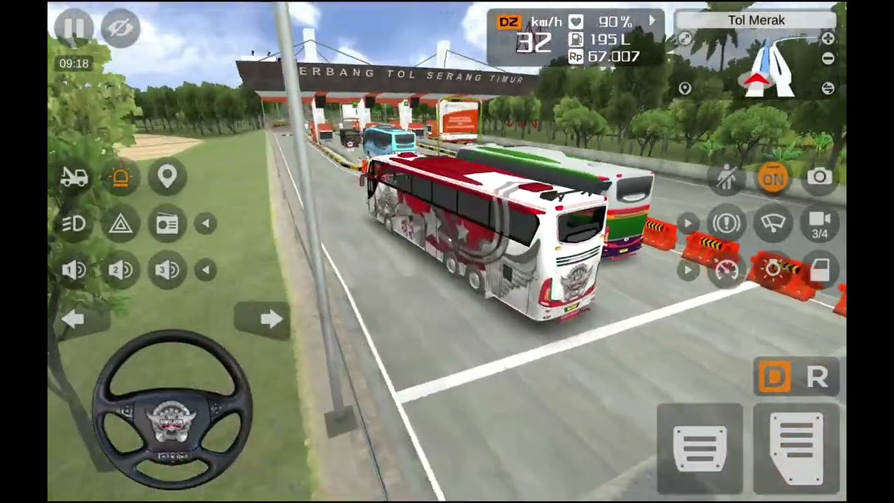 Persiapan masuk Tol, Bus simulator