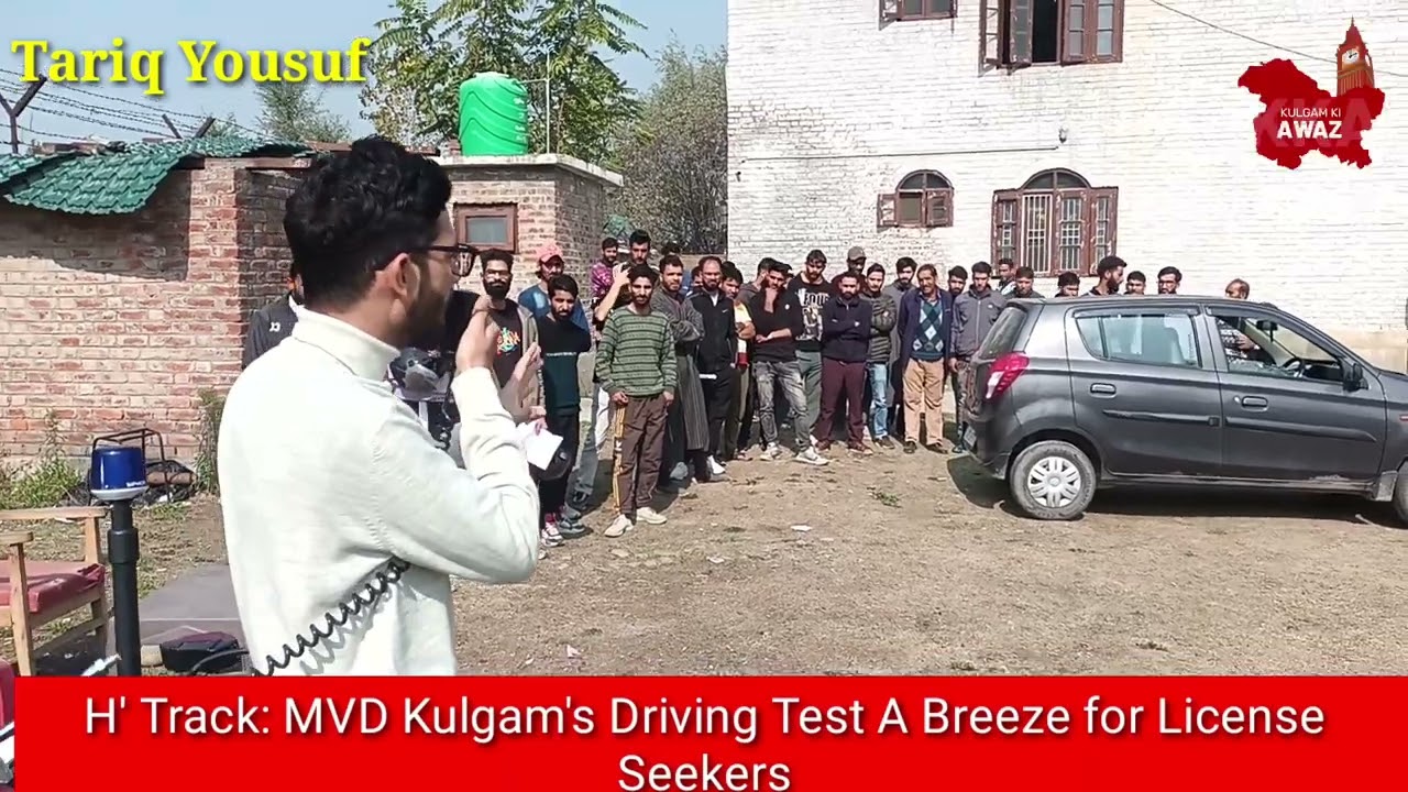 Smooth Sailing At The 'H' Track: MVD Kulgam's Driving Test A Breeze for License SeekersThe driving