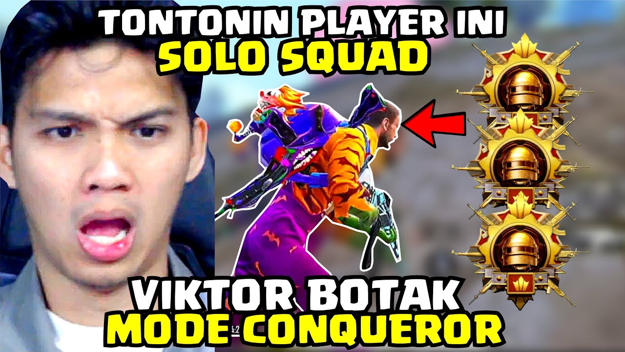 TONTONIN PLAYER INI SOLO SQUAD PAKAI VIKTOR BOTAK!! DITABRAK VIEWERS SAMPAI AKHIR ZONA - PUBG MOBILE