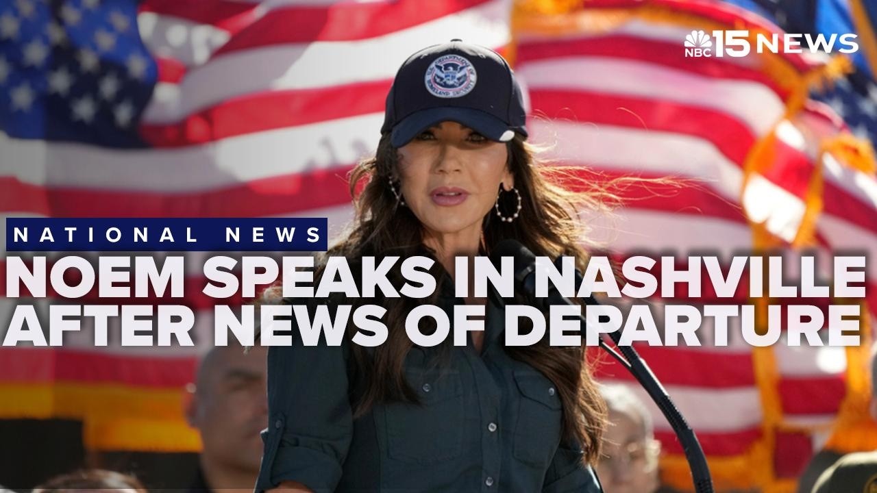 Kristi Noem speaks in Nashville following announcement of her departure from Homeland Security