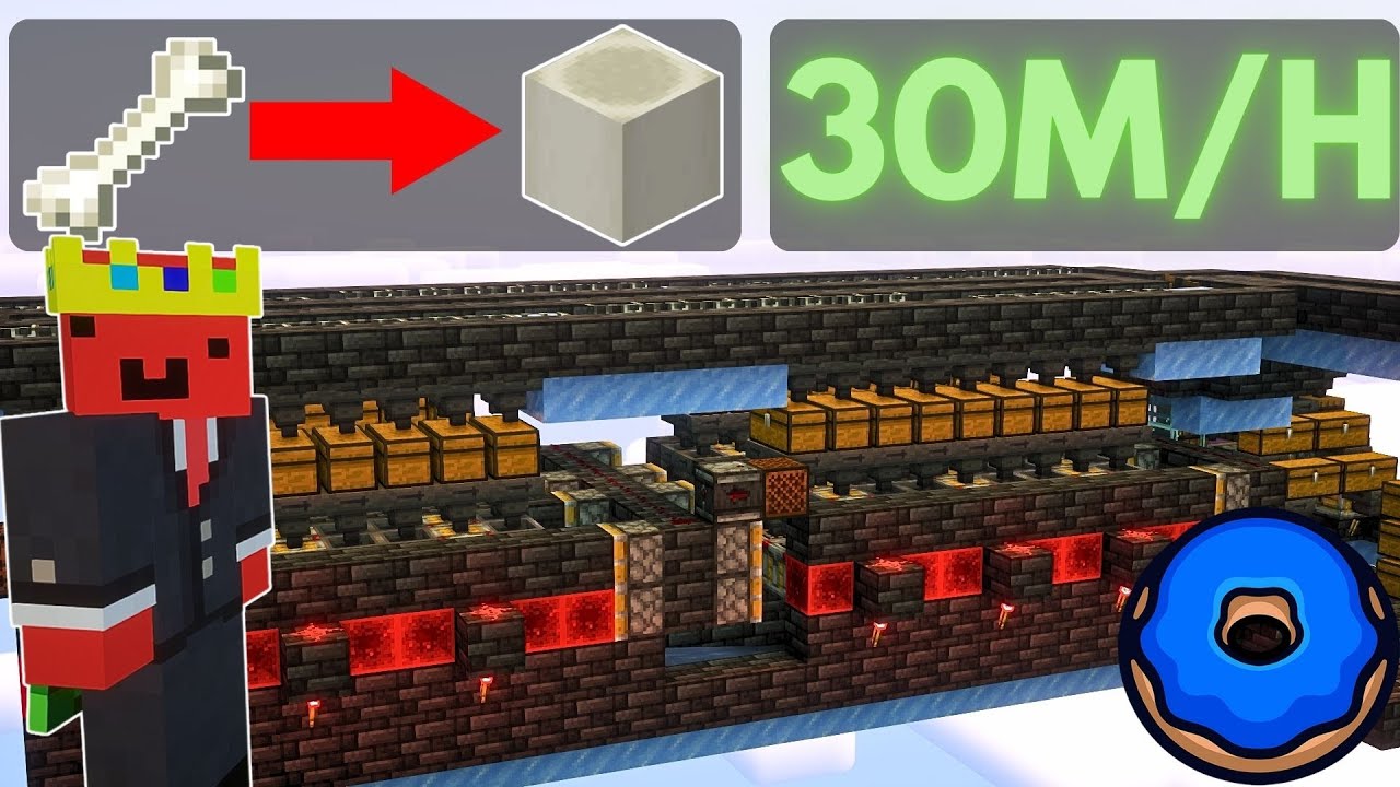 Bone Block Farm Tutorial on Donut SMP [NEW META]