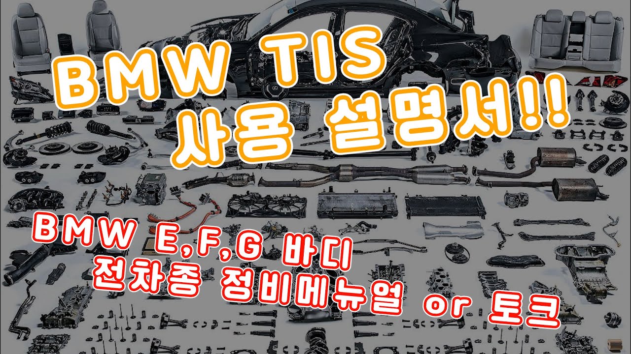 BMW 전차종 정비메뉴얼!! 알랴드림 ㅋ #셀프정비
