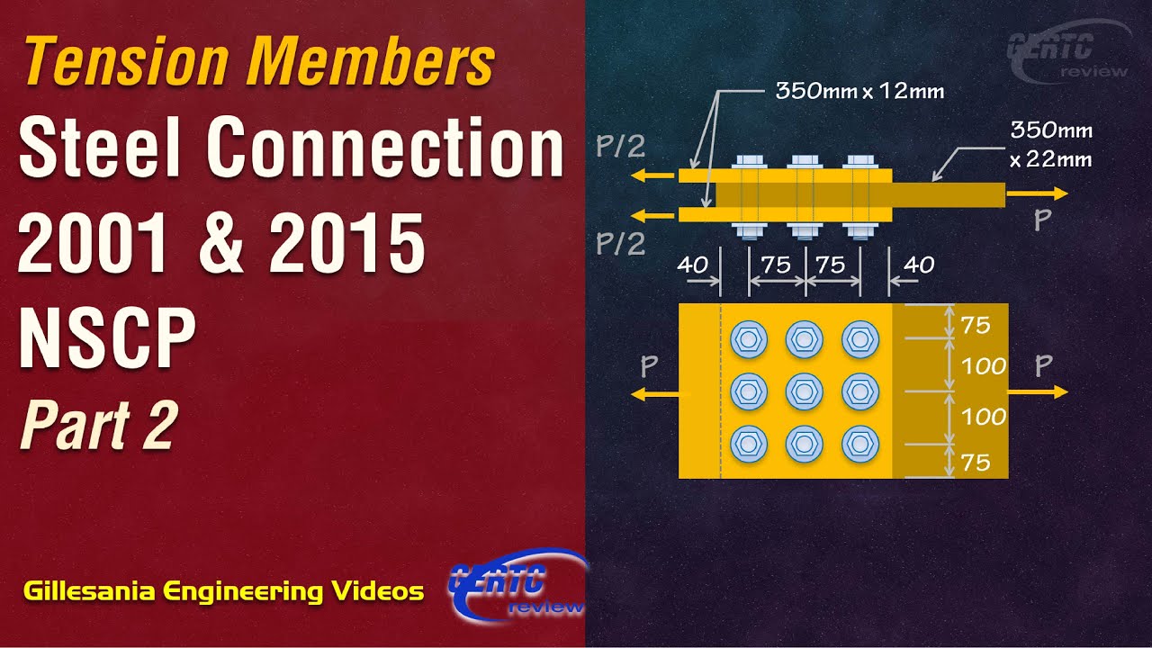 Part 2 - Tension Member, Steel Connection (2001 & 2015 NSCP)