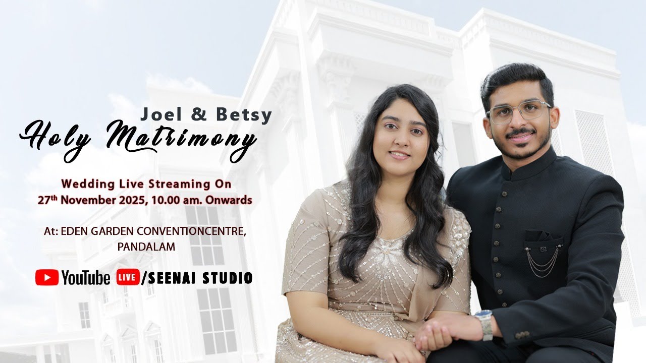 Joel & Betsy Wedding Live | Christian Wedding | Seenai Studio