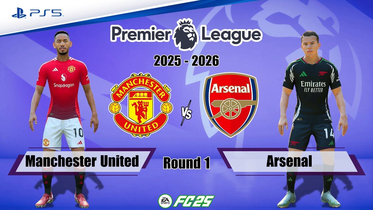 Manchester United vs. Arsenal Ft. Šeško, Saka | Premier League 25/26 | Full Match | FC 25 - PS5™[4K]