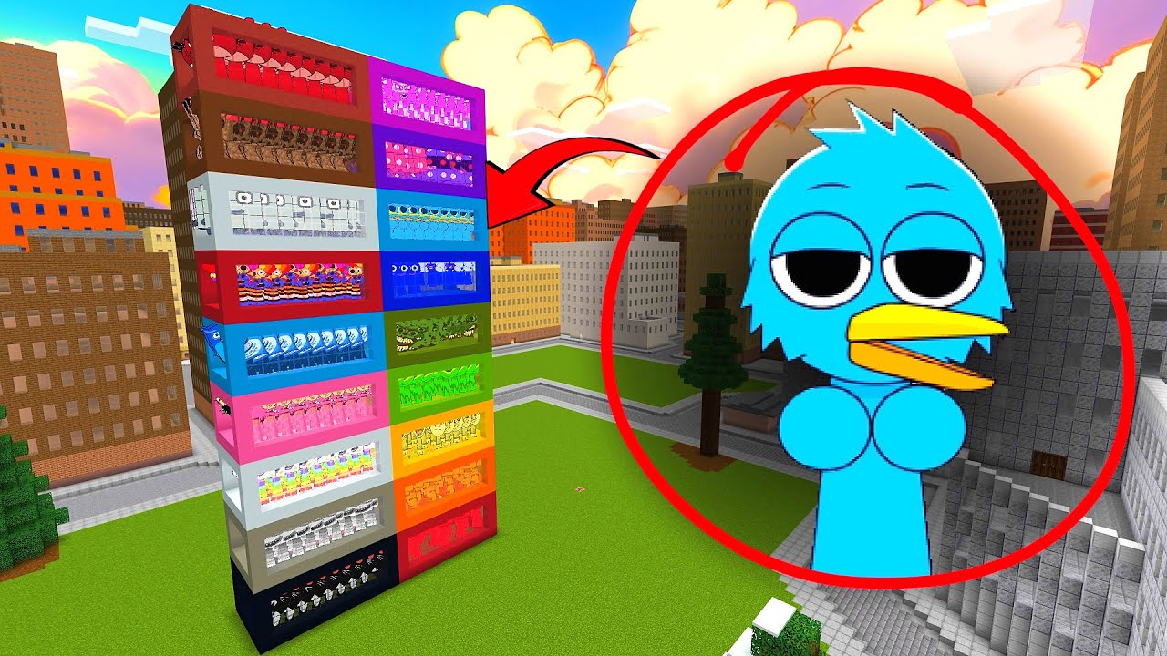 More New Sprunki OC Nextbots In Colored Boxes Minecraft PE MOD