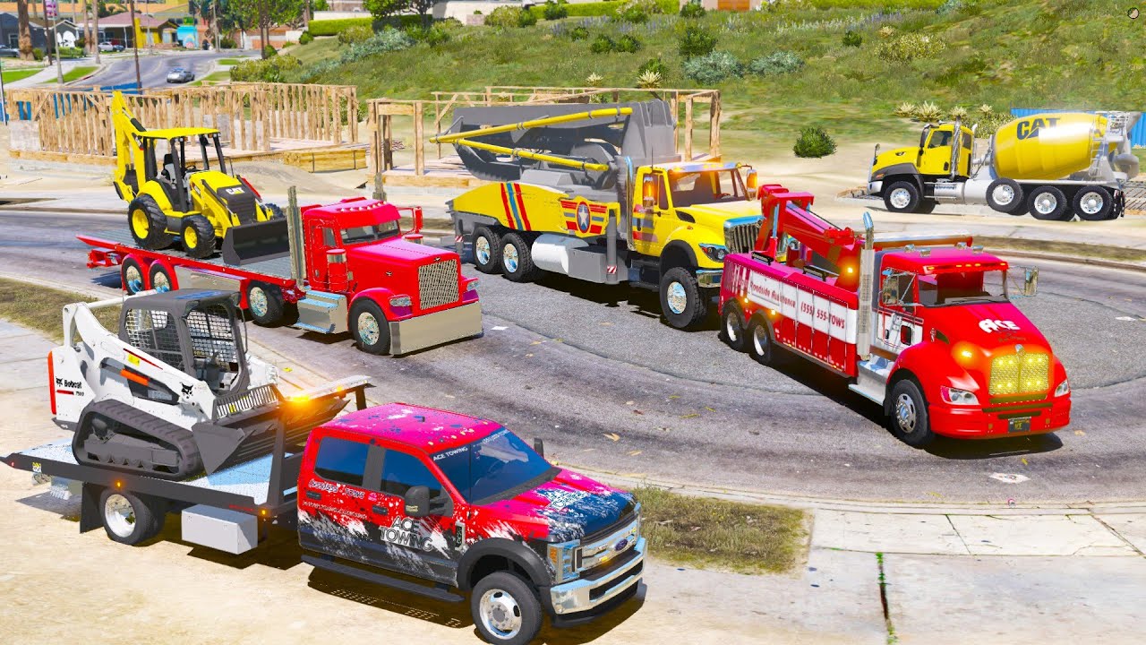 Tow Trucks Repo Biggest Construction Company in GTA 5 RP