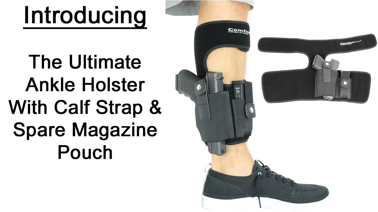 The Ultimate Ankle Holster With Calf Strap and Spare Magazine Pouch by ComfortTac
