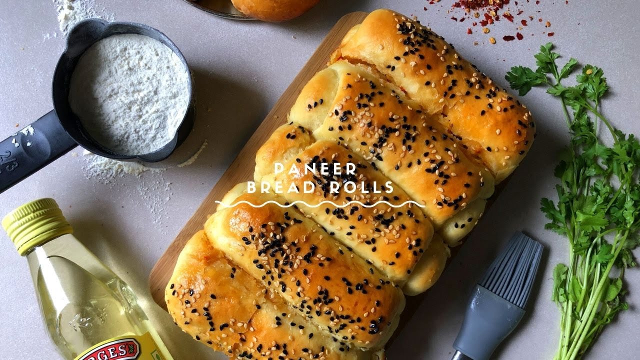 Paneer Bread Rolls | Cheesy Paneer Rolls | Bread Baking Recipes | By Chef Nehal Karkera
