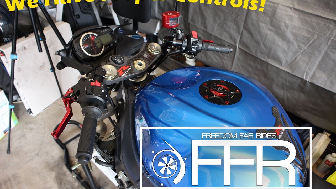 2011 GSXR 750 Revival pt 4 - Replacing Forks and Installing Adjustable Clip-ons!