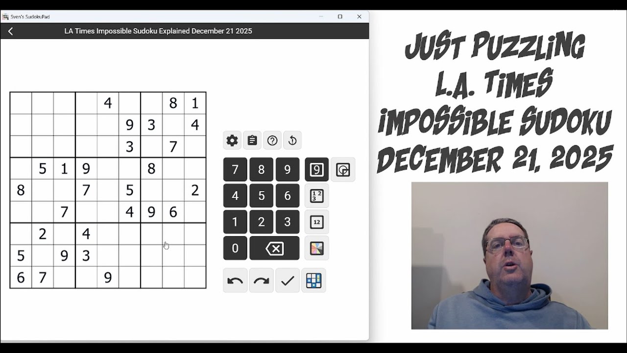 LA Times Impossible Sudoku December 21 2025