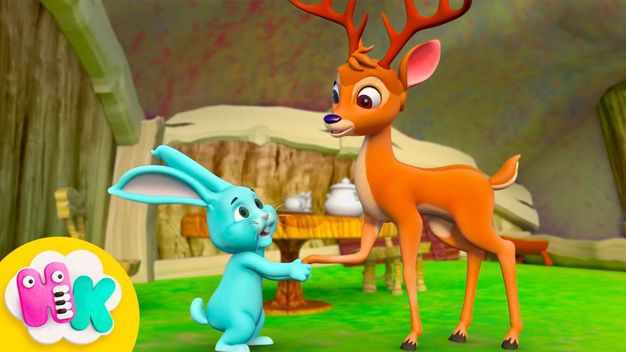Steht ein Hirsch in seinem Haus 🦌 Lieder mit Tieren für Kinder | HeyKids Kinderlieder TV