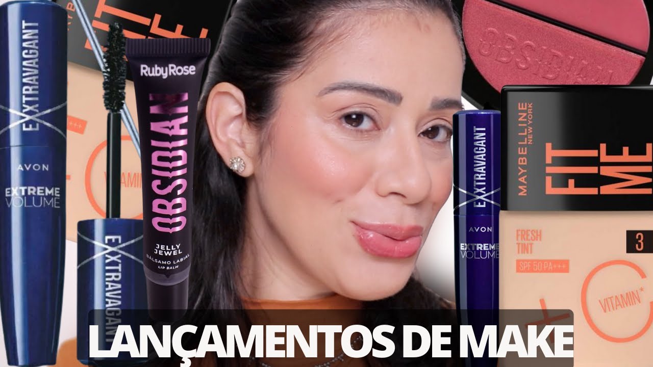 TESTANDO NOVIDADES | Máscara Extravagant AVON, OBSIDIAN Ruby Rose , Maybelline e Mais