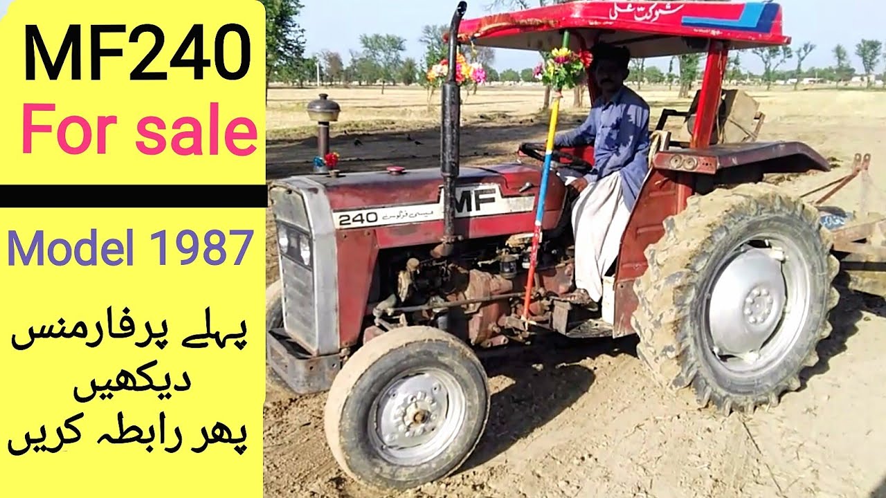 Massey Ferguson 240 For Sale | 1987 Model | Used MF240 Tractor Working in Field