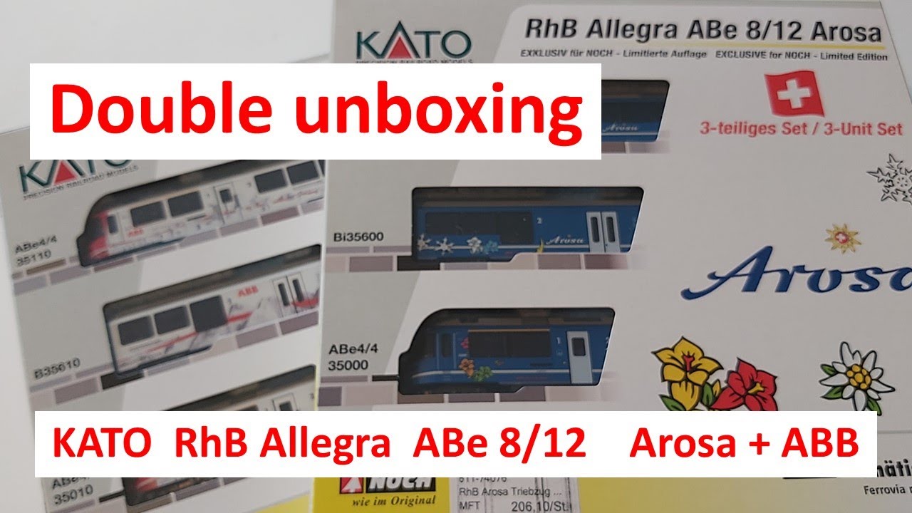 Albulabahner zeigt: Double unboxing RhB Allegra ABe 8/12 Arosa und ABB