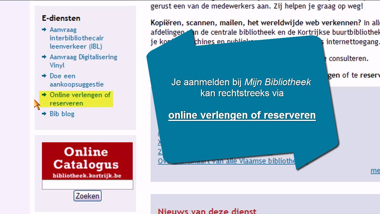 Instructiefilmpje 'Mijn bibliotheek'