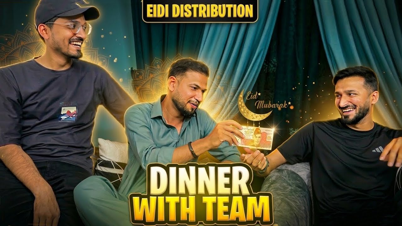 Dinner & Eidi with Team HA Official | Hans Hans k Pait main dard 😂