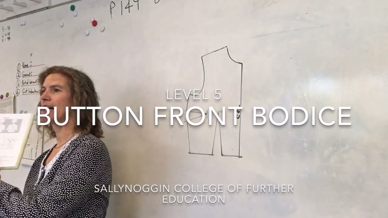 Button Front Bodice Draft - Level 5 Drafting Sample