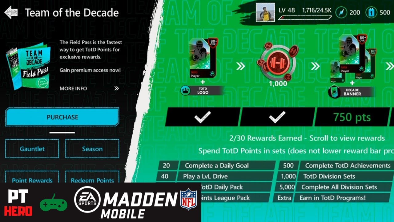TEAM OF THE DECADE: SHOWCASE & SEASON MODE || PTHero PLAYS - MADDEN NFL MOBILE (EP39)
