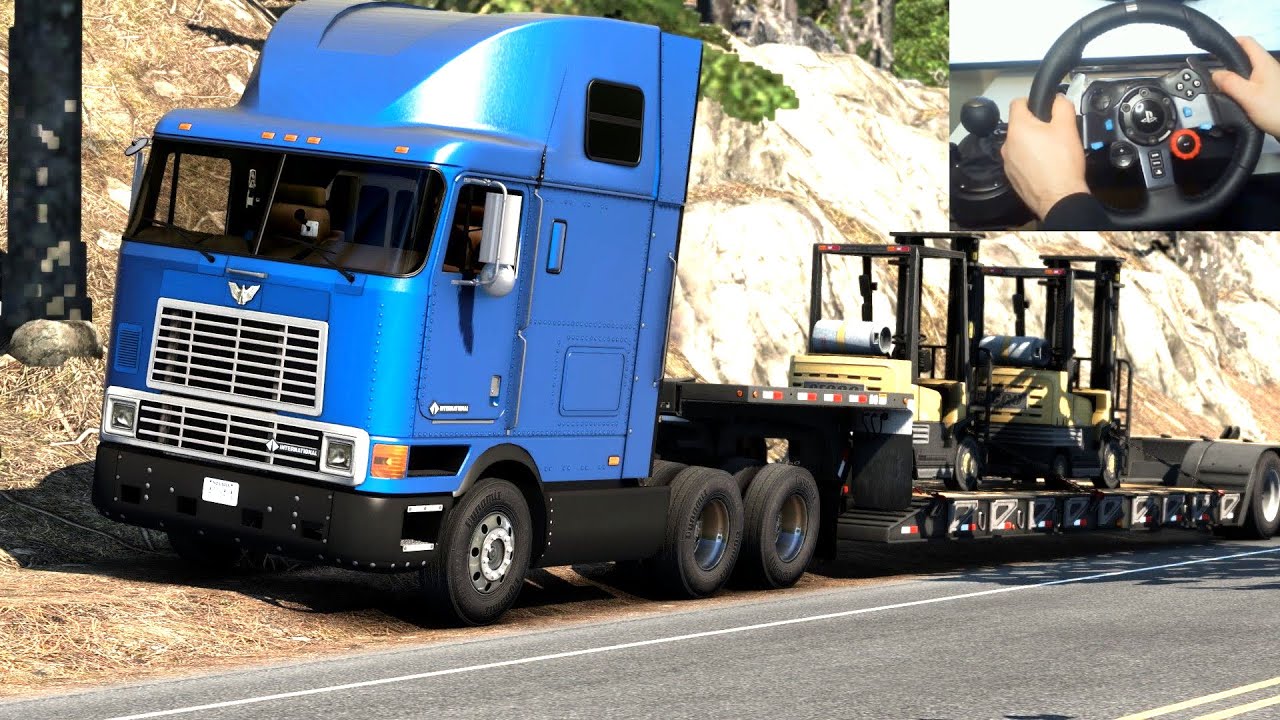 ATS - International 9800i transporting Forklifts Part 2 | Logitech G29 Gameplay