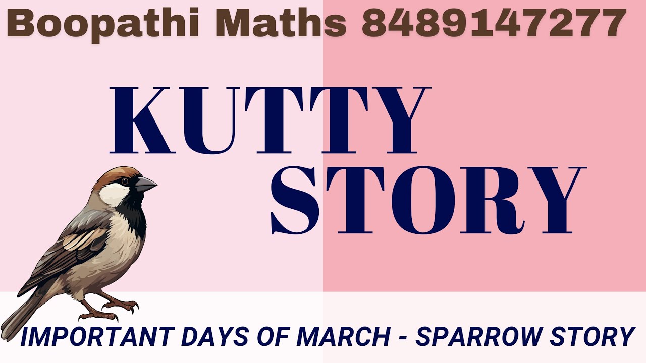 MARCH  month important days  || EASY MEMORY TRICKS SPARROW  story || BOOPATHI SIR  | kutty story #gk