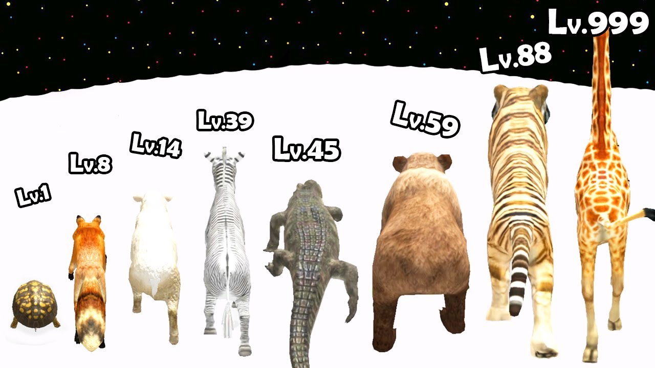 Animal Run Transform Evolution - Max Level Up Evolve Turtle into Lion | All Animals
