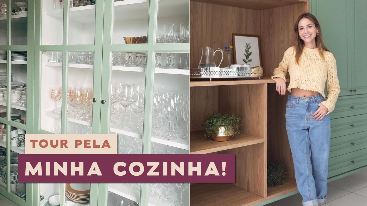 Tour pela minha cozinha CONTEMPORÂNEA/RÚSTICA!