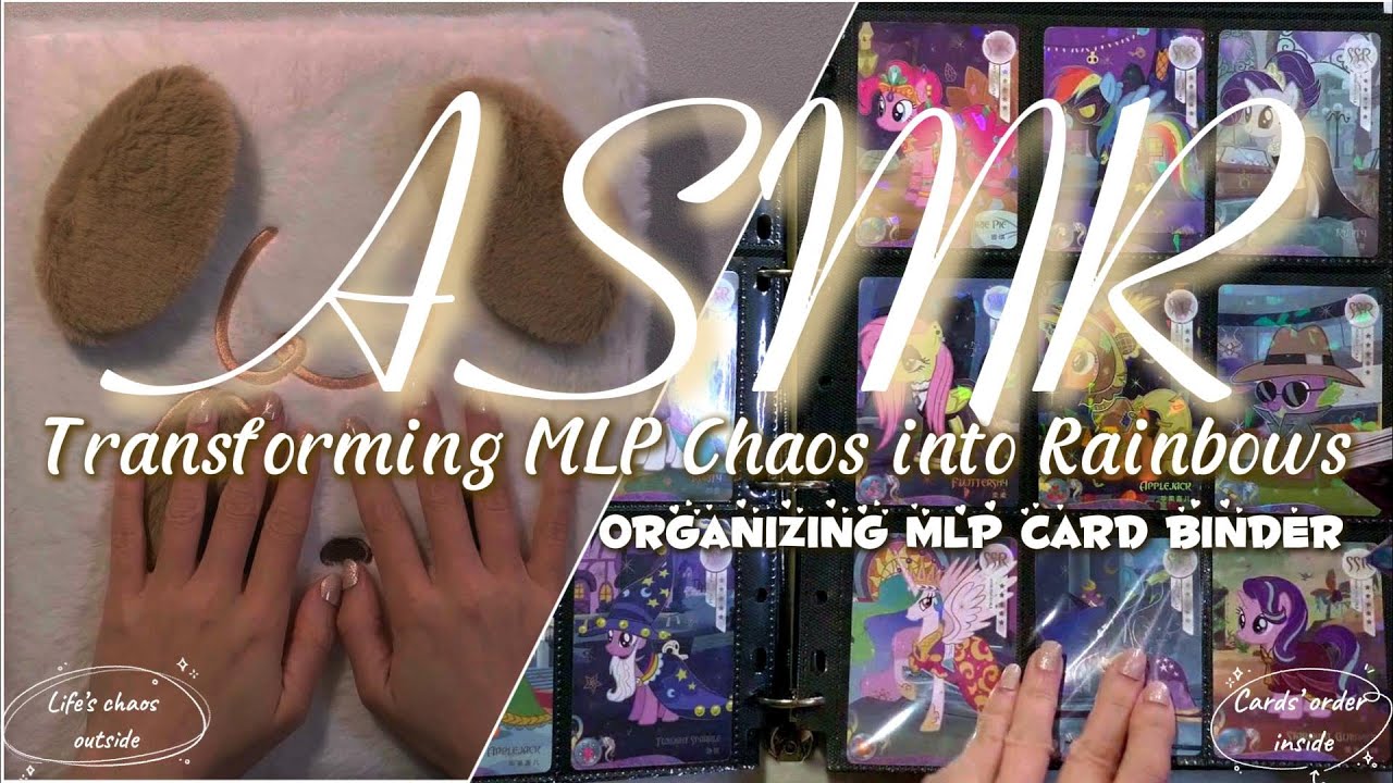 ASMR No Talking – Sorting & Organizing My Little Pony Card Binder #asmr #cardcollection #mlp