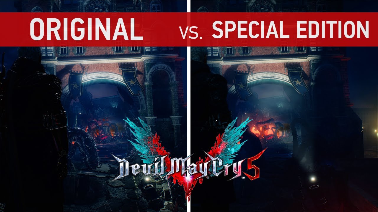 Devil May Cry 5 Special Edition Comparison - 2019 (No Ray Tracing) vs Special Edition (Ray Tracing)