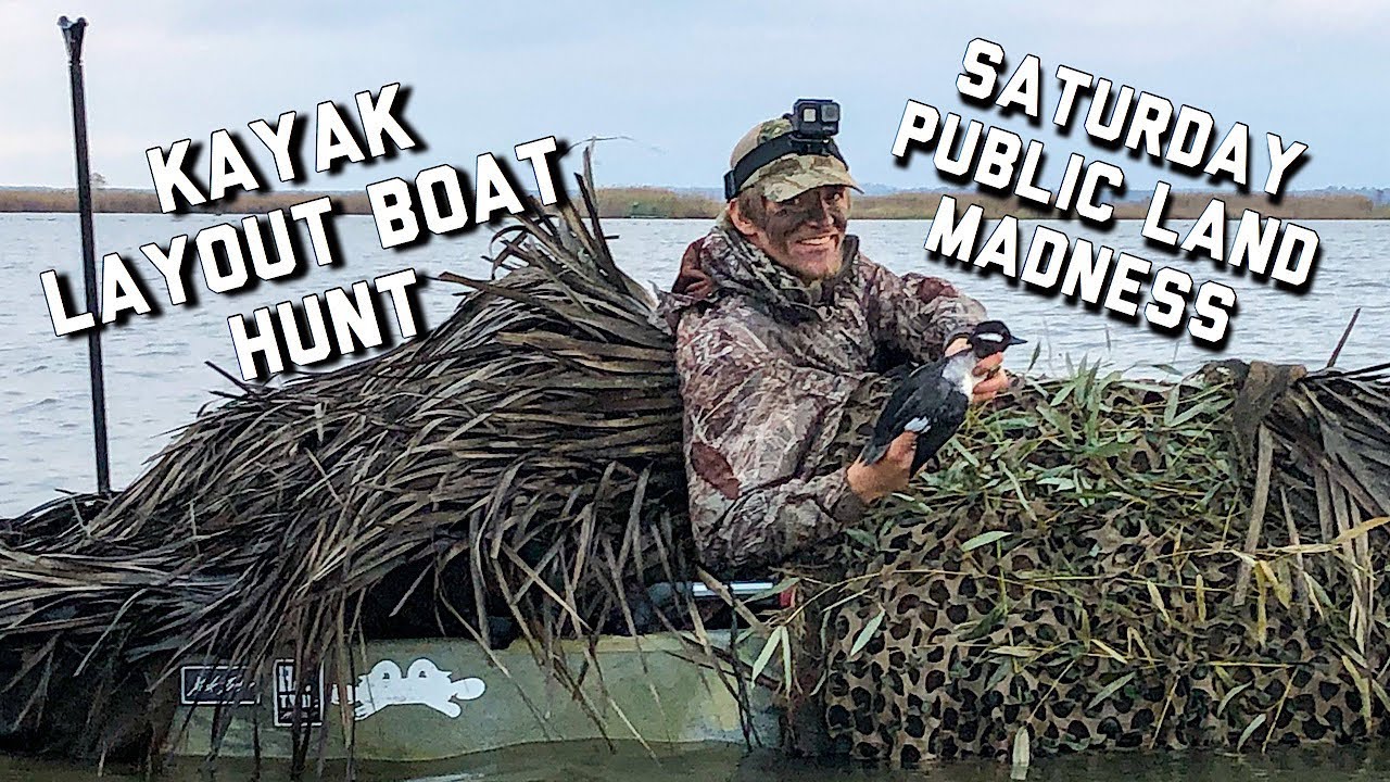 Kayak Duck Hunting on Alabama Public Marsh | Open Water Kayak Layout Hunt