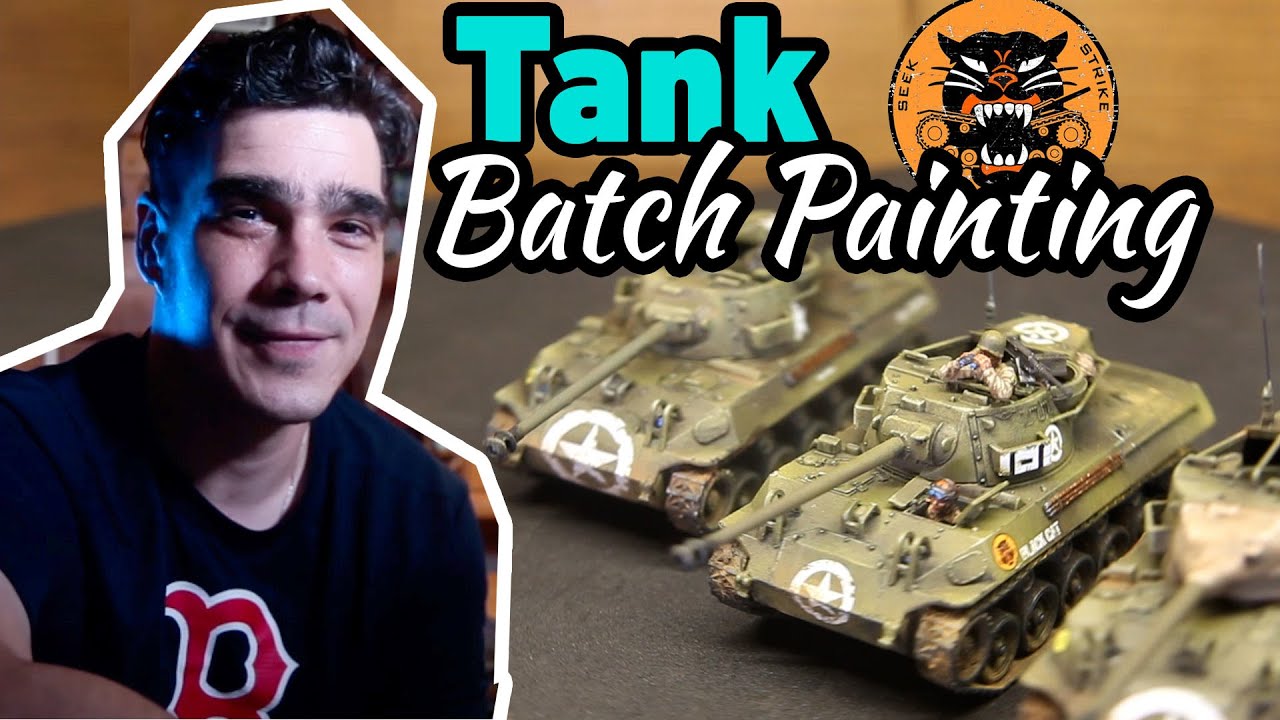 Tank batch painting! 🎨 How to paint US Tank Bolt Action  Hellcat platoon