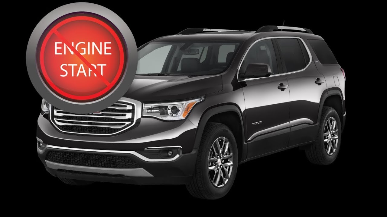 Open and Start GMC Acadia with a dead key fob battery, thru 2019.