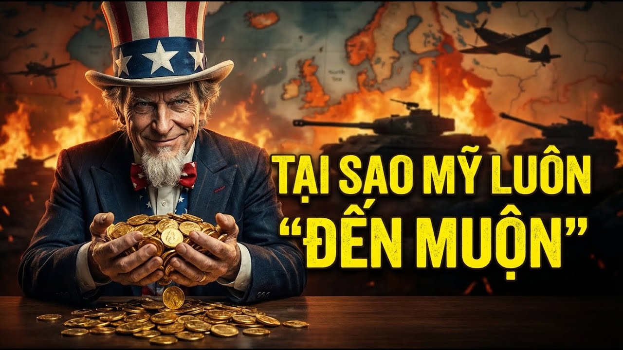 Tại sao Mỹ luôn ĐẾN MUỘN trong Thế chiến 1 & 2? Sự thật đằng sau 