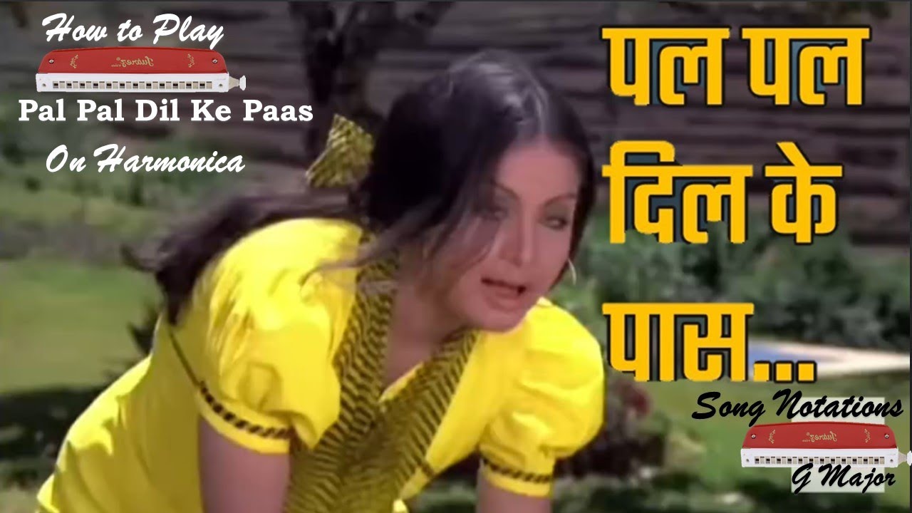 #Pal Pal Dil Ke Paas #Harmonica with Biman #Song Notation #Lyrics #kishorekumar #kalyanjianandji