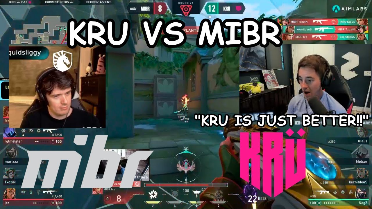Sliggy and Sean Gares react to KRU vs MIBR, LCQ AMERICAS