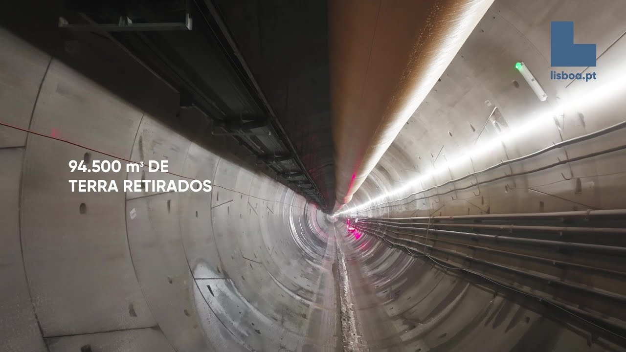 A tuneladora H2oli, entre o Monsanto e Santa Apolónia