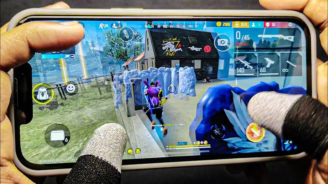 HANDCAM🔥 IPHONE 13 🗿 FREE FIRE BR RANKED INSANE GAMEPLAY 🎮