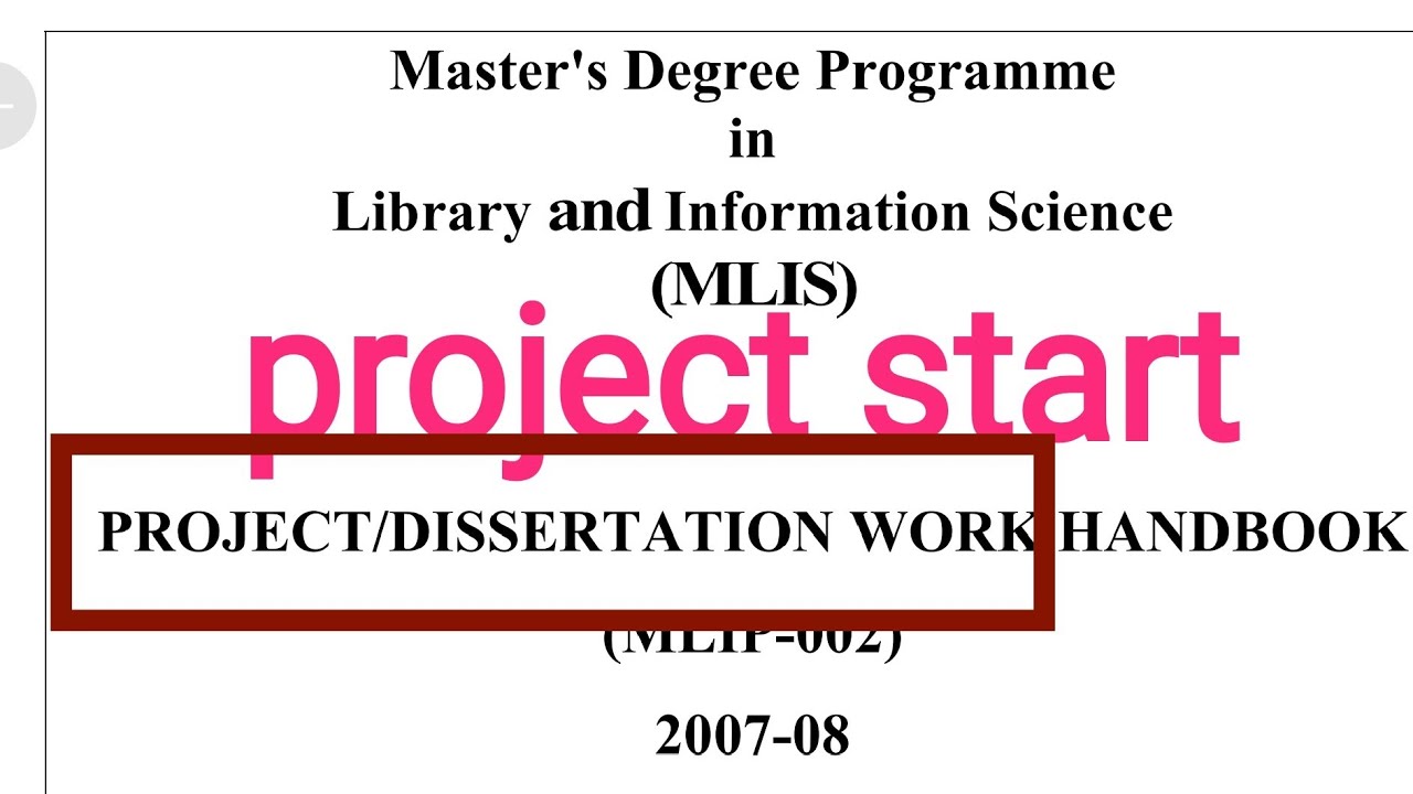 Mission project / dissertation #project #thesis #ignou #mlis #masters